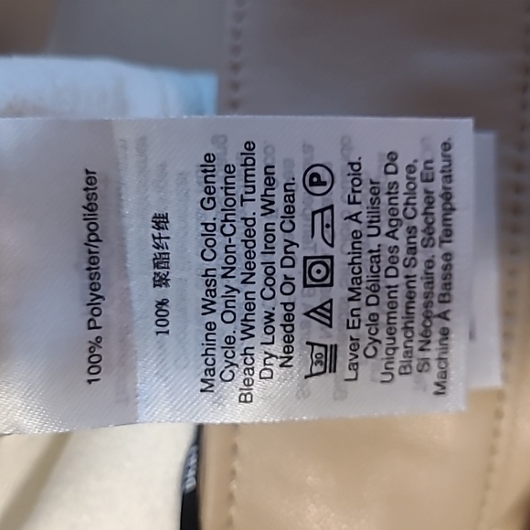 DKNY Women's Faux-Leather Cropped Ankle Pants in Mushroom Sz 6, NWT - Picture 5 of 8